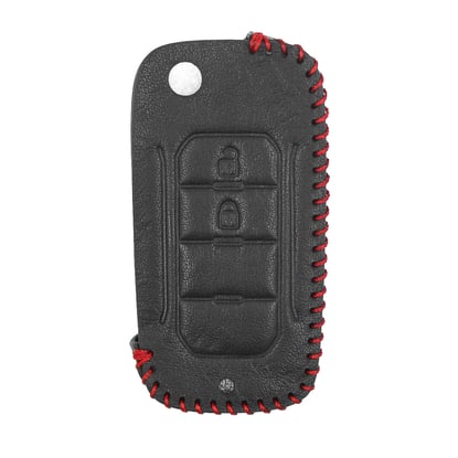 New-Aftermarket-Leather-Case-For-Jeep-Flip-Remote-Key-2-Buttons-JP-D-High-Quality-Best-Price---Emirates-Keys