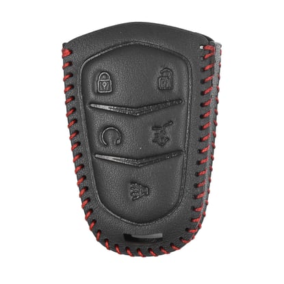 New-Aftermarket-Leather-Case-For-Cadillac-Smart-Remote-Key-5-Buttons-High-Quality-Best-Price---Emirates-Keys