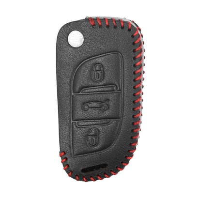 New-Aftermarket-Leather-Case-For-Peugeot-Flip-Remote-Key-3-Buttons-PG-C-High-Quality-Best-Price---Emirates-Keys