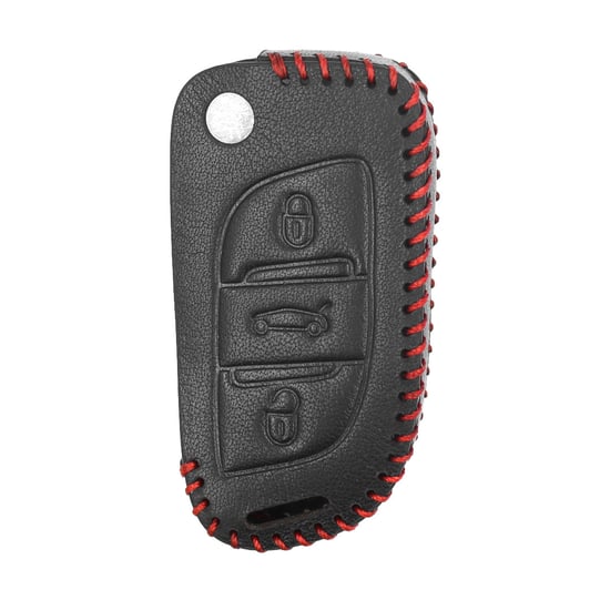 New-Aftermarket-Leather-Case-For-Peugeot-Flip-Remote-Key-3-Buttons-PG-C-High-Quality-Best-Price---Emirates-Keys
