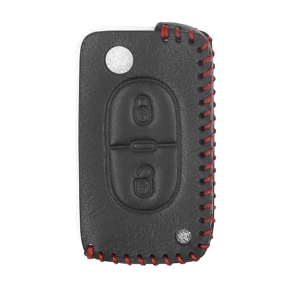 New-Aftermarket-Leather-Case-For-Peugeot-Flip-Remote-Key-2-Buttons-High-Quality-Best-Price---Emirates-Keys