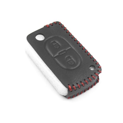 New-Aftermarket-Leather-Case-For-Peugeot-Flip-Remote-Key-2-Buttons-High-Quality-Best-Price---Emirates-Keys