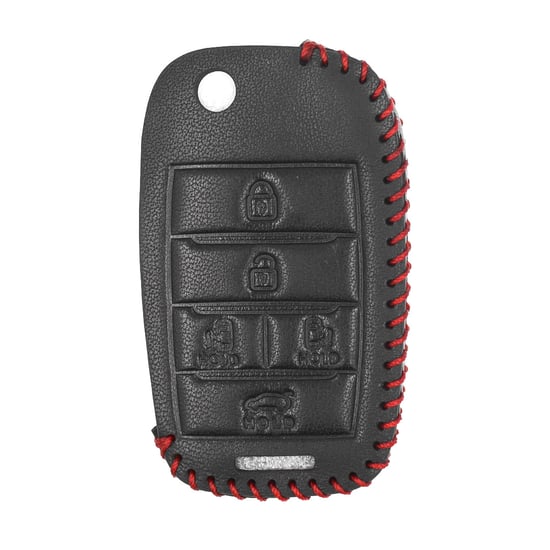 New-Aftermarket-Leather-Case-For-Kia-Flip-Remote-Key-5-Buttons-High-Quality-Best-Price---Emirates-Keys
