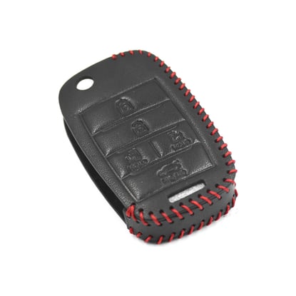 New-Aftermarket-Leather-Case-For-Kia-Flip-Remote-Key-5-Buttons-High-Quality-Best-Price---Emirates-Keys