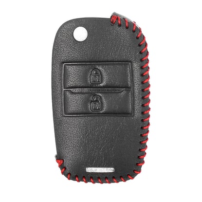 New-Aftermarket-Leather-Case-For-Kia-Flip-Remote-Key-2-Buttons-KA-J-High-Quality-Best-Price---Emirates-Keys