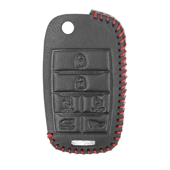 New-Aftermarket-Leather-Case-For-Kia-Flip-Remote-Key-5+1-Buttons-KA-L-High-Quality-Best-Price---Emirates-Keys