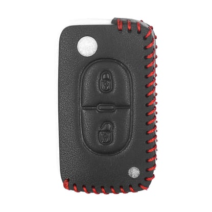New-Aftermarket-Leather-Case-For-Peugeot-Citroen-Flip-Remote-Key-2-Buttons-High-Quality-Best-Price---Emirates-Keys