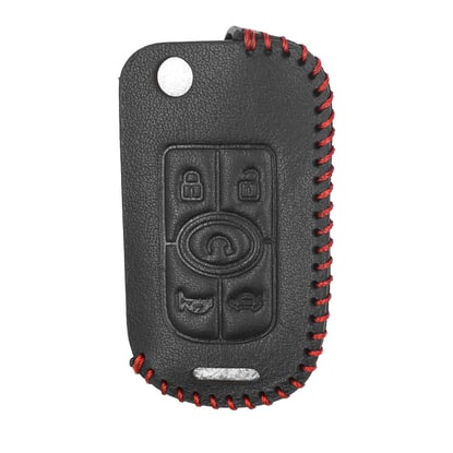 New-Aftermarket-Leather-Case-For-Buick-Flip-Remote-Key-4+1-Buttons-BK-H-High-Quality-Best-Price---Emirates-Keys