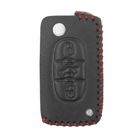 New-Aftermarket-Leather-Case-For-Peugeot-Citroen-Flip-Remote-Key-3-Buttons-High-Quality-Best-Price---Emirates-Keys