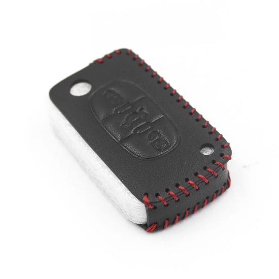 New-Aftermarket-Leather-Case-For-Peugeot-Citroen-Flip-Remote-Key-3-Buttons-High-Quality-Best-Price---Emirates-Keys