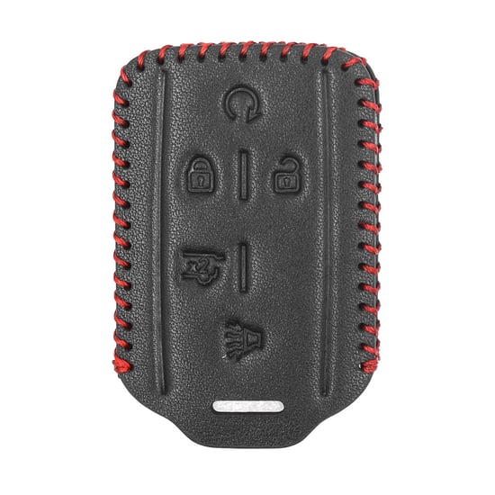 New-Aftermarket-Leather-Case-For-GMC-Smart-Remote-Key-4+1-Buttons-High-Quality-Best-Price---Emirates-Keys