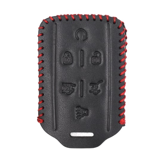New-Aftermarket-Leather-Case-For-GMC-Smart-Remote-Key-5+1-Buttons-High-Quality-Best-Price---Emirates-Keys