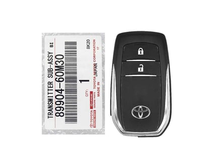 Brand-NEW-Toyota-Land-Cruiser-2018-2019-Genuine-OEM-Smart-Remote-Key-2-Buttons-433MHz-89904-60M30-8990460M30---FCCID:-BJ2EK---Emirates-Keys