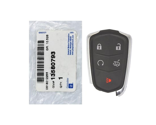 New-Cadillac-ATS-2015-Genuine---OEM-Smart-Remote-Key-5-Buttons-433MHz-OEM-Part-Number:-13580793---Emirates-Keys