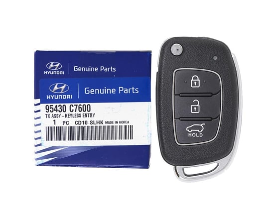 Hyundai-I20-2015-2016-Genuine-Flip-Remote-Key-3-Buttons-433MHz-95430-C7600-95430C7600---FCCID:-RKE-4F22-OEM-Box---MK3