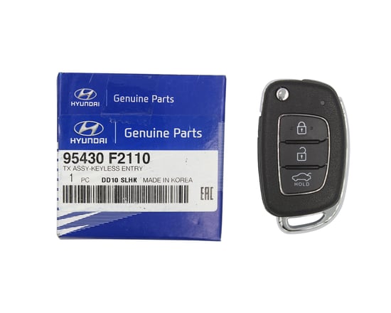 NEW-Hyundai-Elantra-2017-2019-Genuine-OEM-Flip-Remote-Key-3-Buttons-433MHz-95430-F2110-95430F2110---FCCID:-OKA-420T---Emirates-Keys