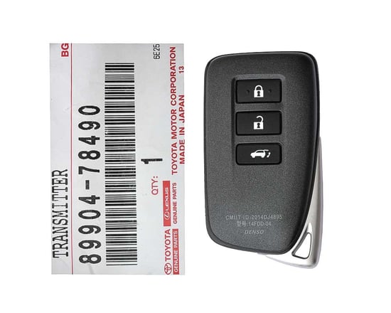 Brand-New-Lexus-NX-2016-Genuine-OEM-Smart-Key-3-Buttons-315MHz-89904-78490-8990478490---FCCID:-14FDD-04---Emirates-Keys