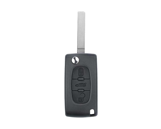 New-Aftermarket-Peugeot-407-Flip-Remote-Key-3-Buttons-433MHz-ASK-High-Quality-Best-Price---Emirates-Keys-