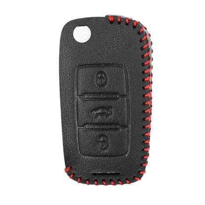 New-Aftermarket-Leather-Case-For-Volkswagen-Flip-Remote-Key-3-Buttons-High-Quality-Best-Price---Emirates-Keys