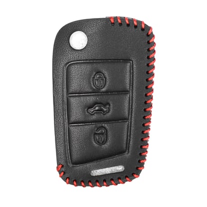 New-Aftermarket-Leather-Case-For-Volkswagen-Flip-MQB-Remote-Key-3-Buttons-High-Quality-Best-Price---Emirates-Keys