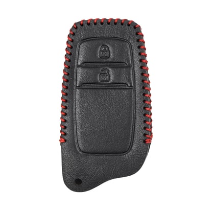 New-Aftermarket-Leather-Case-For-Toyota-Land-Cruiser-Fortuner-Hilux-Smart-Remote-Key-2-Buttons-High-Quality-Best-Price---Emirates-Keys