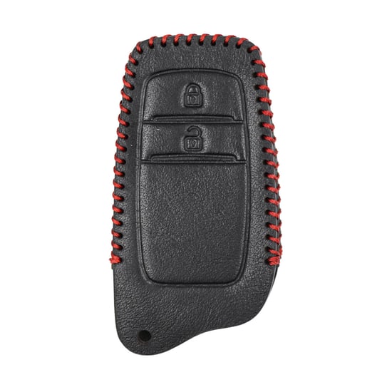 New-Aftermarket-Leather-Case-For-Toyota-Land-Cruiser-Fortuner-Hilux-Smart-Remote-Key-2-Buttons-High-Quality-Best-Price---Emirates-Keys