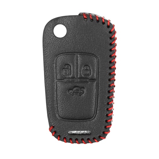 New-Aftermarket-Leather-Case-For-Chevrolet-Cruze-Opel-Astra-J-Flip-Remote-Key-3-Buttons-High-Quality-Best-Price---Emirates-Keys