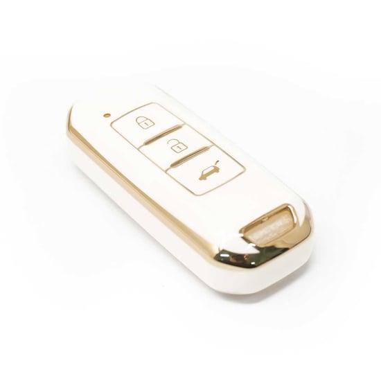 New-Aftermarket-Nano-High-Quality-Cover-For-Baojun-Smart-Remote-Key-3-Buttons-White-Color---Emirates-Keys