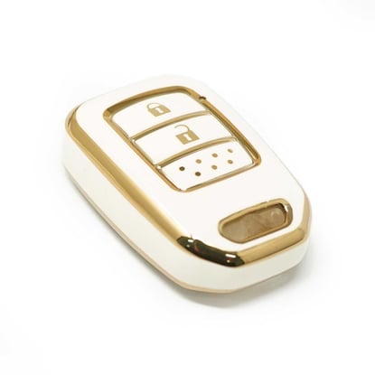 New-Aftermarket-Nano-High-Quality-Cover-For-Honda-Remote-Key-2-Buttons-White-Color-D11J2---Emirates-Keys