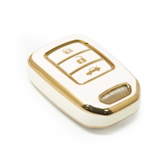 New-Aftermarket-Nano-High-Quality-Cover-For-Honda-Remote-Key-3-Buttons-White-Color-D11J3---Emirates-Keys