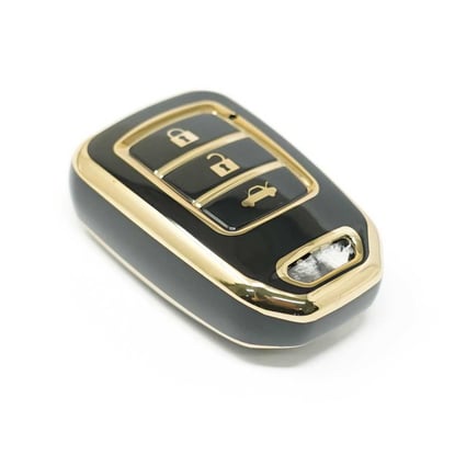 New-Aftermarket-Nano-High-Quality-Cover-For-Honda-Remote-Key-3-Buttons-Black-Color-D11J3---Emirates-Keys