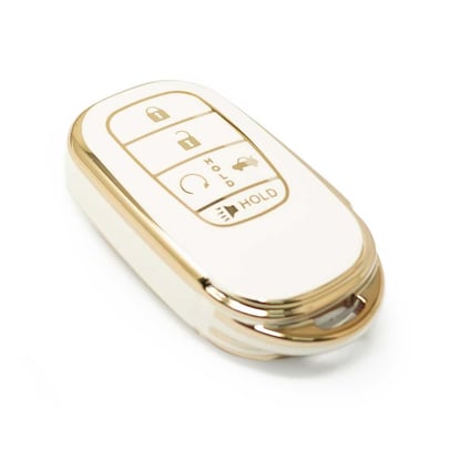 New-Aftermarket-Nano-High-Quality-Cover-For-Honda-Remote-Key-5-Buttons-White-Color-G11J5---Emirates-Keys