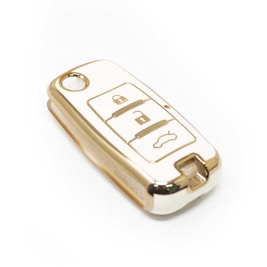New-Aftermarket-Nano-High-Quality-Cover-For-Dongfeng-Remote-Key-3-Buttons-White-Color-A11J---Emirates-Keys
