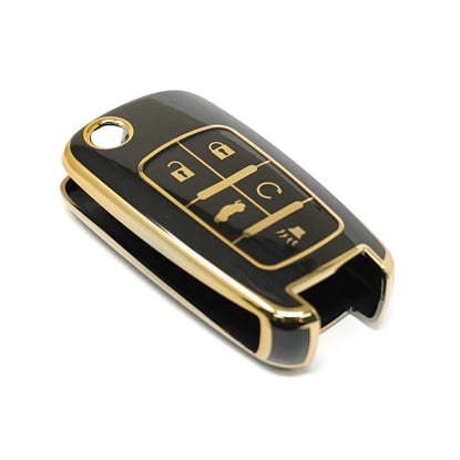 New-Aftermarket-Nano-High-Quality-Cover-For-Chevrolet-Remote-Key-5-Buttons-Black-Color-A11J5---Emirates-Keys