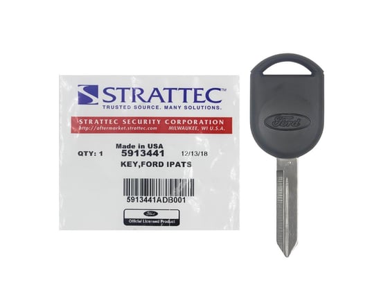 New-Strattec-Ford-Tranponder-Key-4D-63-FO40R-Blade-Manufacturer-Part-Number:-5913441-Compatible-Part-Number:-164-R8040-5913441OEM---Emirates-Keys
