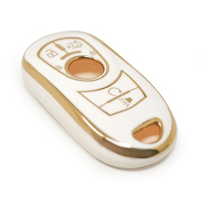 New-Aftermarket-Nano-High-Quality-Cover-For-Buick-Remote-Key-4+1-Buttons-Auto-Start-White-Color---Emirates-Keys