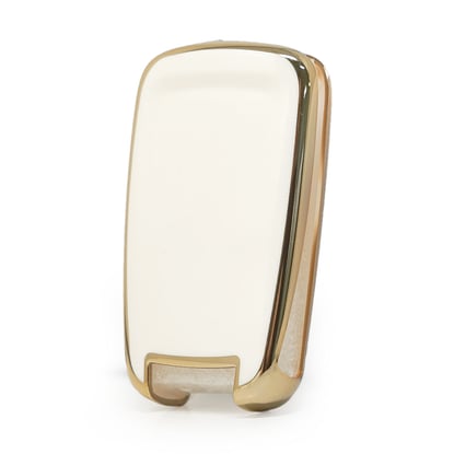 New-Aftermarket-Nano-High-Quality-Cover-For-Chevrolet-Flip-Remote-Key-3+1-Buttons-White-Color---Emirates-Keys