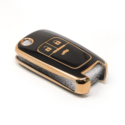 New-Aftermarket-Nano-High-Quality-Cover-For-Opel-Flip-Remote-Key-3-Buttons-Black-Color---Emirates-Keys
