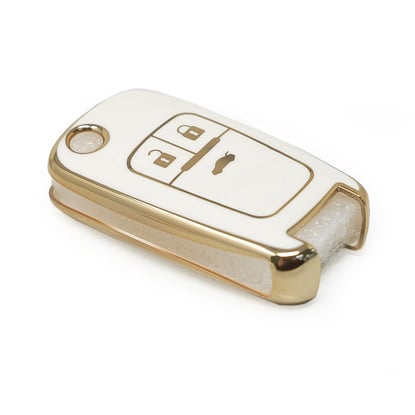 New-Aftermarket-Nano-High-Quality-Cover-For-Opel-Flip-Remote-Key-3-Buttons-White-Color---Emirates-Keys
