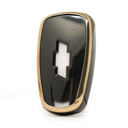 New-Aftermarket-Nano-High-Quality-Cover-For-Chevrolet-Remote-Key-4-Buttons-Auto-Start-Black-Color---Emirates-Keys