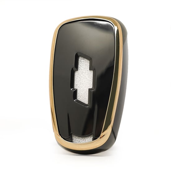New-Aftermarket-Nano-High-Quality-Cover-For-Chevrolet-Remote-Key-4-Buttons-Auto-Start-Black-Color---Emirates-Keys