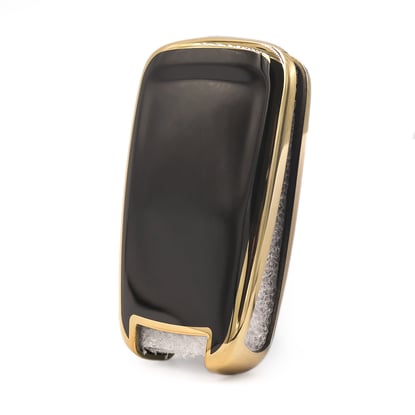 New-Aftermarket-Nano-High-Quality-Cover-For-Chevrolet-Flip-Remote-Key-3+1-Buttons-Black-Color---Emirates-Keys