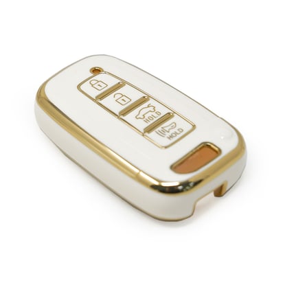 New-Aftermarket-Nano-High-Quality-Cover-For-KIA-Hyundai-Remote-Key-3+1-Buttons-White-Color---Emirates-Keys