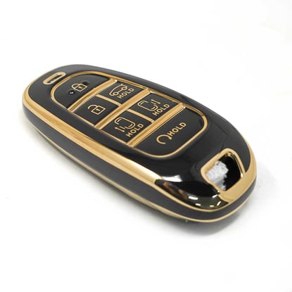 New-Aftermarket-Nano-High-Quality-Cover-For-Hyundai-Remote-Key-6-Buttons-Auto-Start-Black-Color---Emirates-Keys