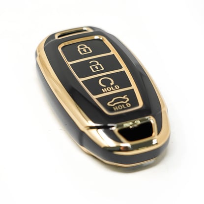 New-Aftermarket-Nano-High-Quality-Cover-For-Hyundai-Remote-Key-4-Buttons-Auto-Start-Black-Color----Emirates-Keys