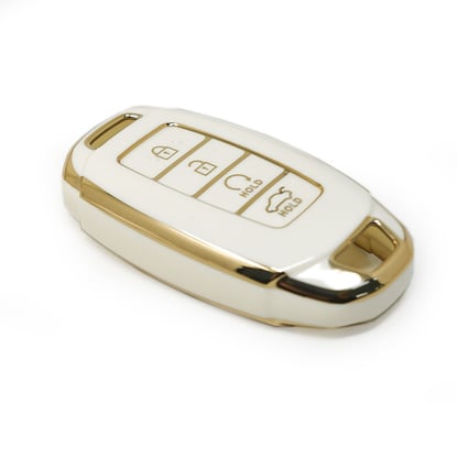 New-Aftermarket-Nano-High-Quality-Cover-For-Hyundai-Remote-Key-4-Buttons-Auto-Start-White-Color----Emirates-Keys