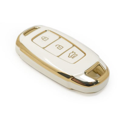 New-Aftermarket-Nano-High-Quality-Cover-For-Hyundai-Remote-Key-3-Buttons-White-Color---Emirates-Keys