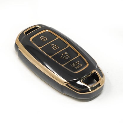 New-Aftermarket-Nano-High-Quality-Cover-For-Hyundai-Kona-Remote-Key-4-Buttons-Auto-Start-Sedan-Black-Color----Emirates-Keys