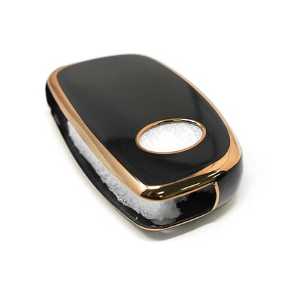 New-Aftermarket-Nano-High-Quality-Cover-For-Hyundai-Sonata-Flip-Remote-Key-3-Buttons-Black-Color---Emirates-Keys