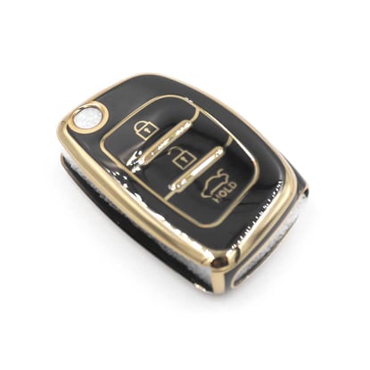 New-Aftermarket-Nano-High-Quality-Cover-For-Hyundai-Flip-Remote-Key-3-Buttons-Black-Color---Emirates-Keys